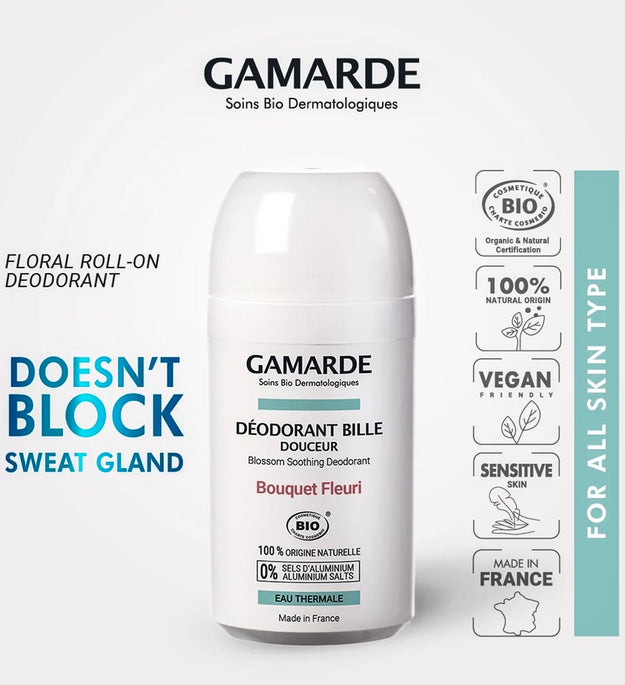 Gamarde Floral Bouquet Gentle Roll-On Deodorant 50ml